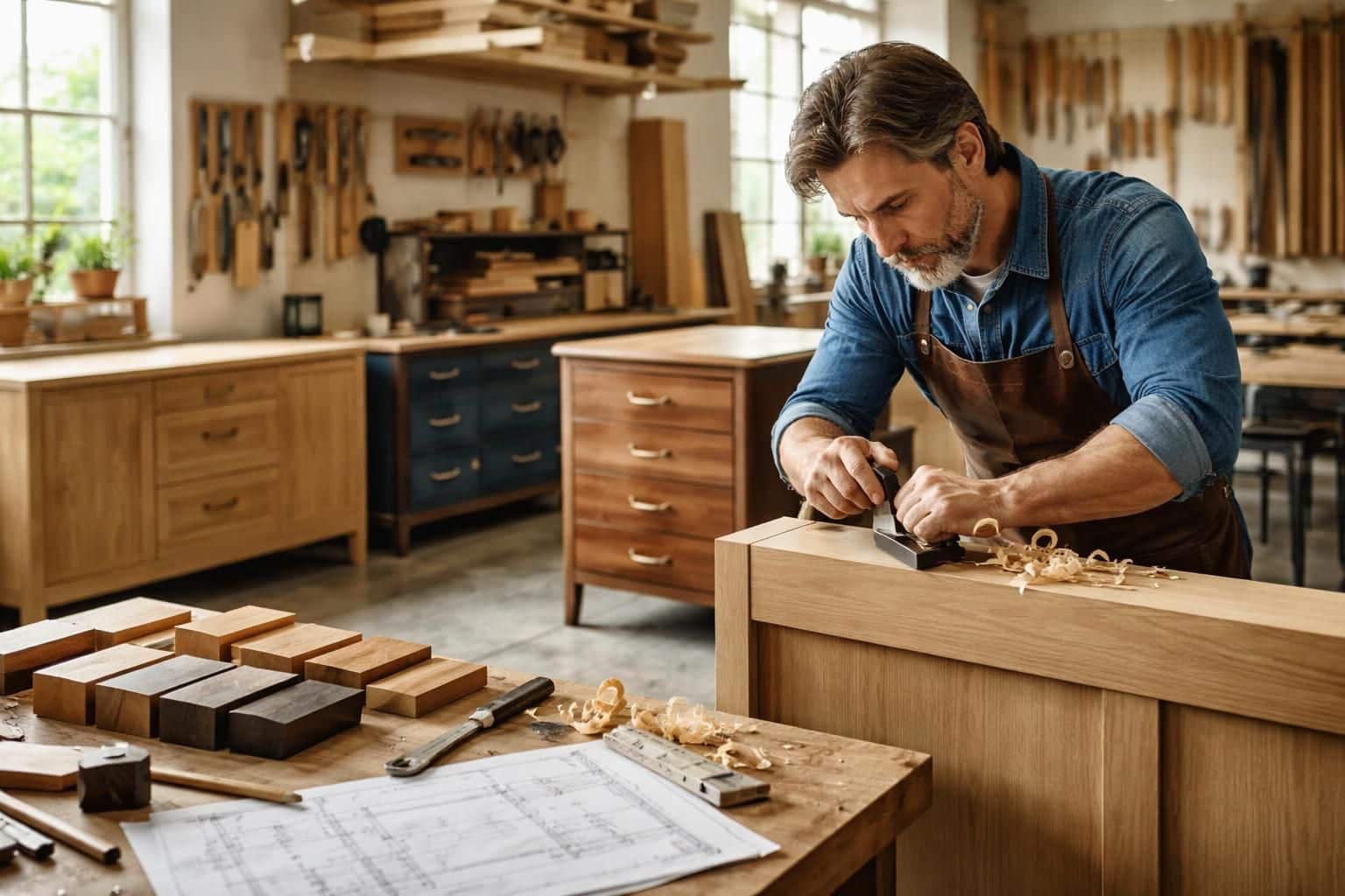 découvrez comment sélectionner un ébéniste qualifié pour réaliser votre projet de meuble sur mesure, en tenant compte de l'expérience, des matériaux et du style.